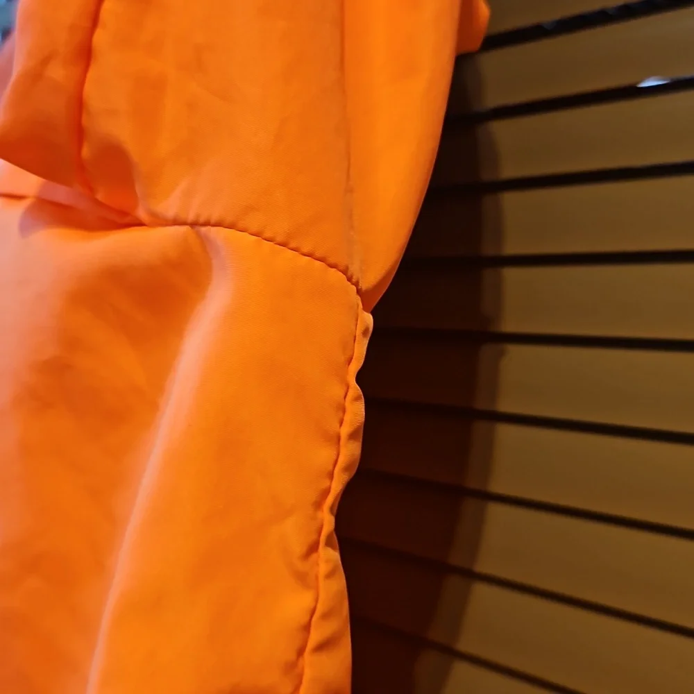 High Visibility running top, high vis runners coverup neon orange jogging, sport - Picture 4 of 11